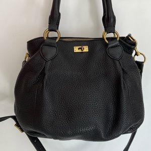 J.Crew black leather Brompton Bag